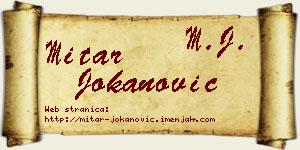 Mitar Jokanović vizit kartica